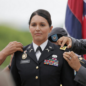Rep. Gabbard at her promotion to Major.