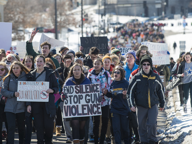 Demonstration for Stricter Gun Control Attracts Thousands